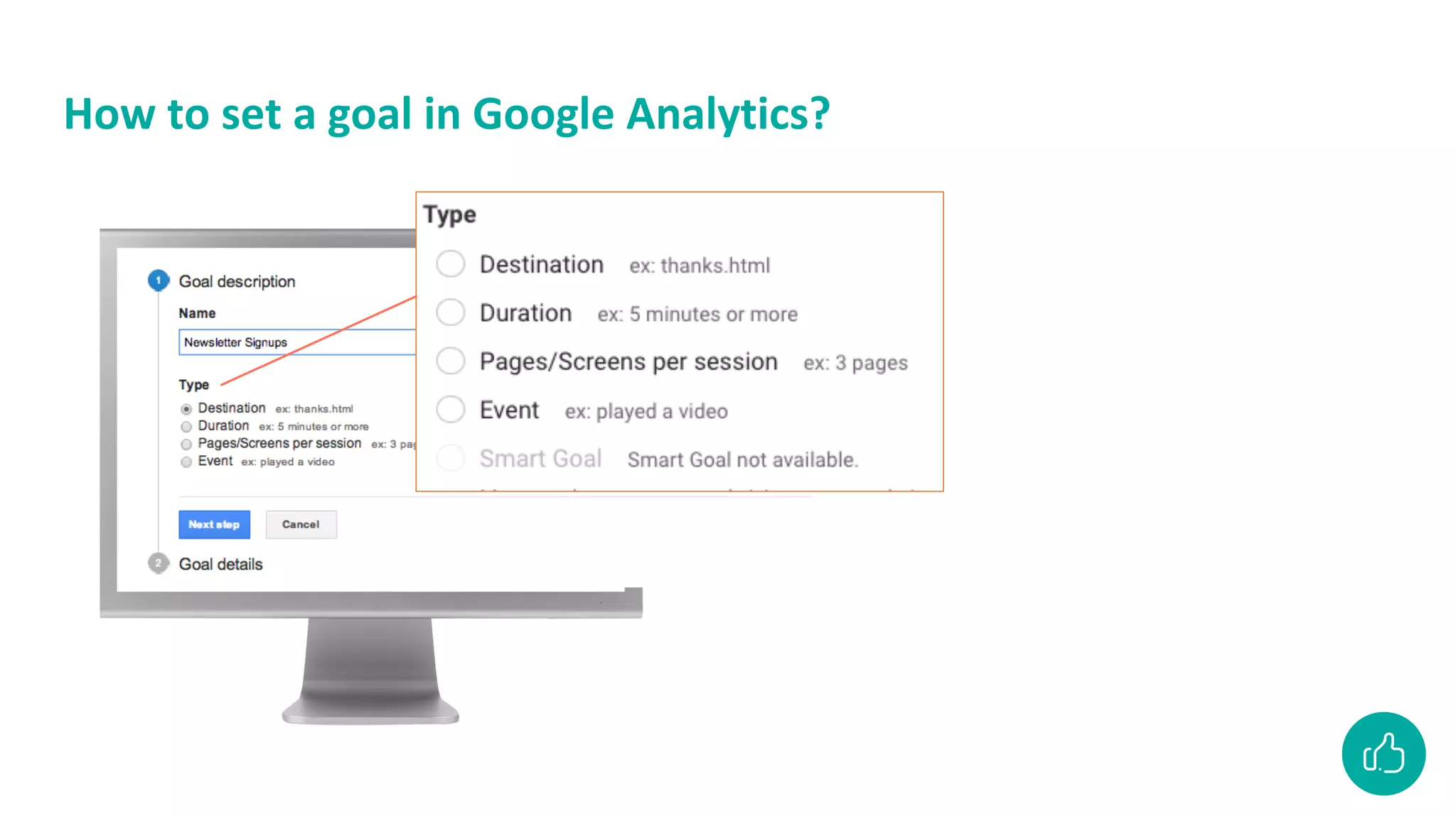 How to set a goal in Google Analytics?
 