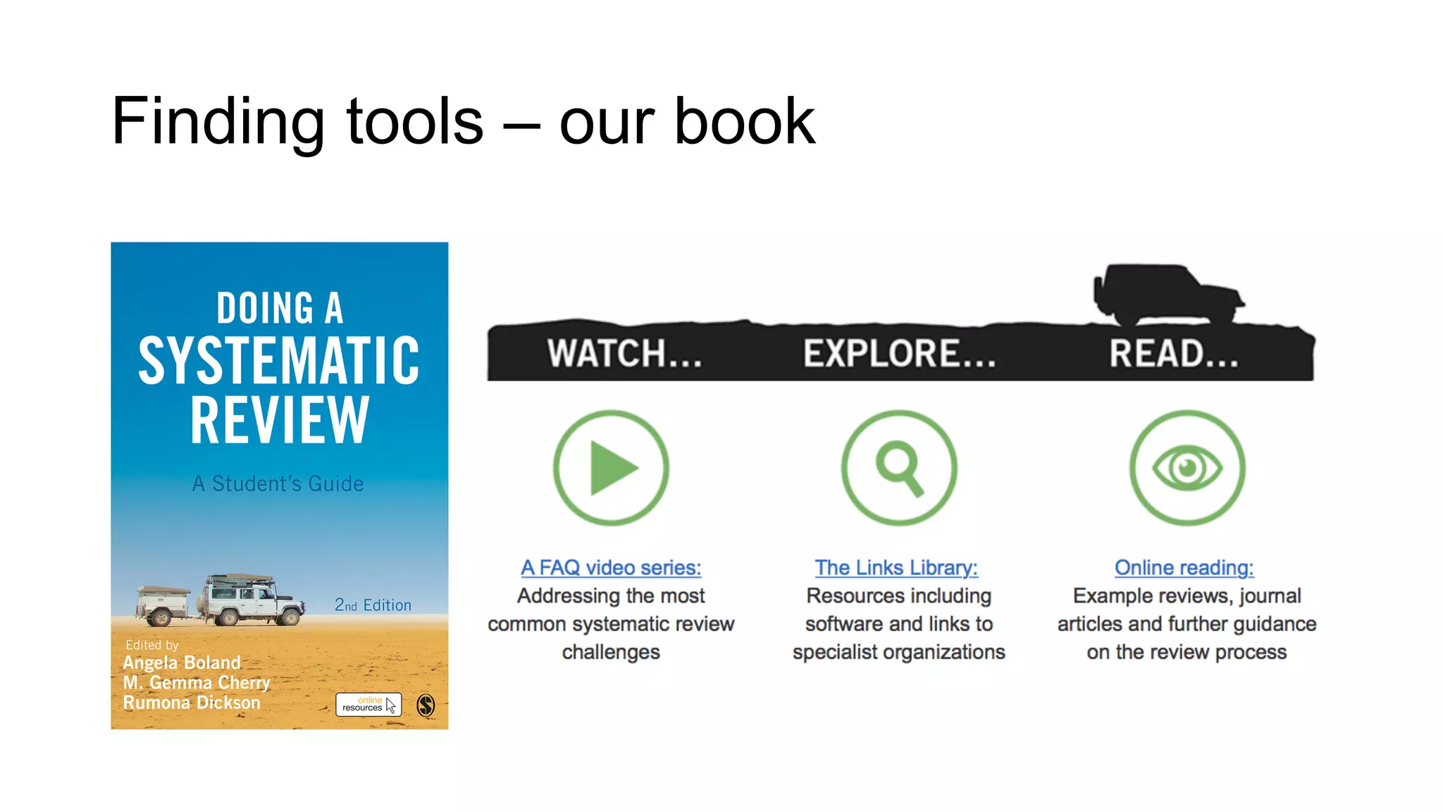 Finding tools – our book
 