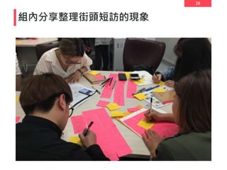 28
組內分享整理街頭短訪的現象
 