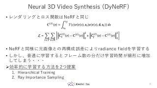 [DL輪読会]Neural Radiance Field (NeRF) の派生研究まとめ Slide 25