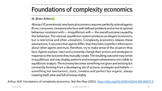 4/22/2021 (c) IBM MAP COG .| 95
Arthur, W.B. Foundations of complexity economics. Nat Rev Phys (2021). https://doi.org/10.1038/s42254-020-00273-3
 