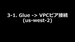 3-1. Glue -> VPCピア接続
(us-west-2)
 