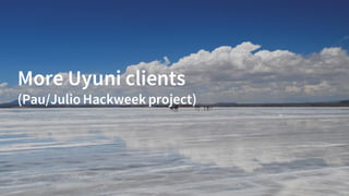 More Uyuni clients
(Pau/Julio Hackweek project)
 