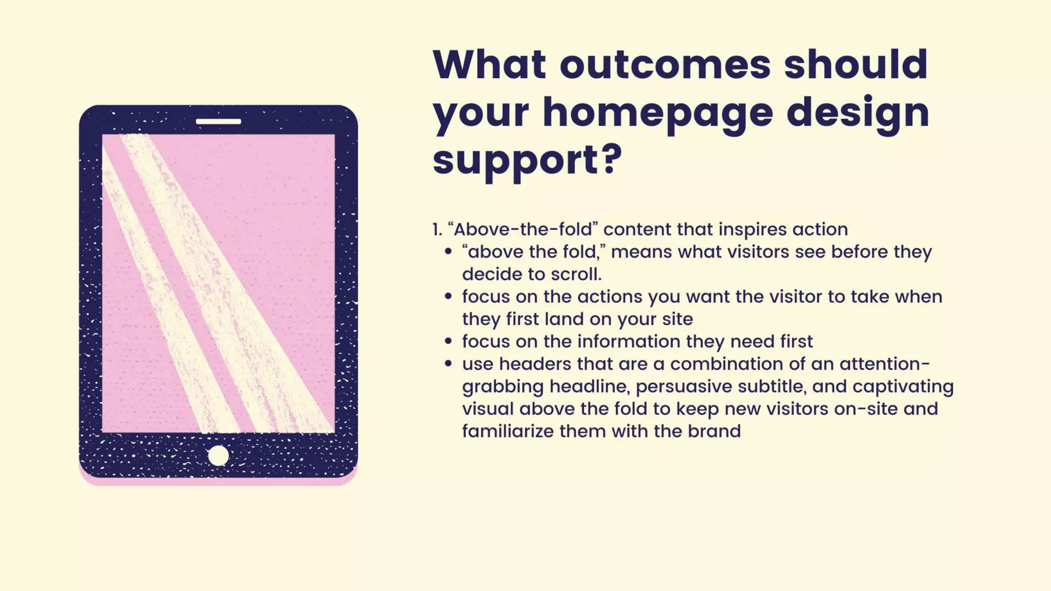 What to include on the front page of your website!