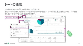 30
シートの機能
シートはPDFとしてダウンロードすることができます。
またシートの右側にスクロールバーが表示されている場合は、シートは縦に拡張されています。バーを動
かしてシートをスクロールすることができます。
ナビゲーションをクリック
 