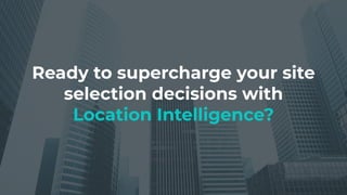 Using Places (POI) Data for QSR Site Selection