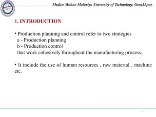 PPC, production planning and control,role importance | PPT