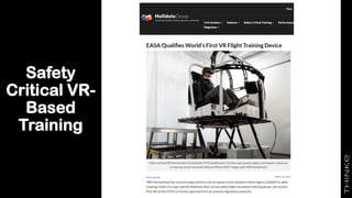 Safety
Critical VR-
Based
Training
 