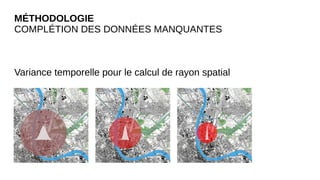 MÉTHODOLOGIE
COMPLÉTION DES DONNÉES MANQUANTES
Variance temporelle pour le calcul de rayon spatial
 