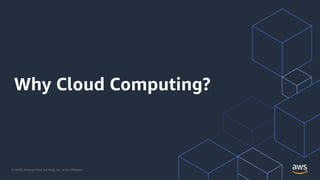 © 2020, Amazon Web Services, Inc. or its Aﬃliates.
Why Cloud Computing?
 