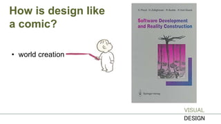 How is design like
a comic?
VISUAL
DESIGN
• world creation
 