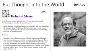 1995
Put Thought into the World text too
 