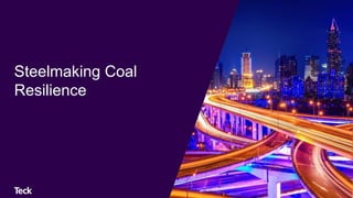 Steelmaking Coal
Resilience
 