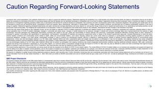 Caution Regarding Forward-Looking Statements
3
accordance with current expectations, and upstream infrastructure is in place to support the additional capacity. Statements regarding the availability of our credit facilities and project financing facility are based on assumptions that we will be able to
satisfy the conditions for borrowing at the time of a borrowing request and that the facilities are not otherwise terminated or accelerated due to an event of default. Statements concerning future production costs or volumes are based on numerous
assumptions of management regarding operating matters and on assumptions that demand for products develops as anticipated, that customers and other counterparties perform their contractual obligations, that operating and capital plans will not
be disrupted by issues such as mechanical failure, unavailability of parts and supplies, labour disturbances, interruption in transportation or utilities, adverse weather conditions, and that there are no material unanticipated variations in the cost of
energy or supplies. Statements regarding anticipated steelmaking coal sales volumes and average steelmaking coal prices depend on, among other things, timely arrival of vessels and performance of our steelmaking coal-loading facilities, as well
as the level of spot pricing sales. The foregoing list of assumptions is not exhaustive. Events or circumstances could cause actual results to vary materially. Assumptions are also included in the footnotes to the slides.
Factors that may cause actual results to vary materially include, but are not limited to: extended COVID-19 related suspension of activities and negative impacts on our suppliers, contractors, employees and customers; extended delays in return to
normal operations due to COVID-19 related challenges; changes in commodity and power prices, changes in market demand for our products; changes in interest and currency exchange rates; acts of governments and the outcome of legal
proceedings; inaccurate geological and metallurgical assumptions (including with respect to the size, grade and recoverability of mineral reserves and resources); unanticipated operational difficulties (including failure of plant, equipment or
processes to operate in accordance with specifications or expectations, cost escalation, unavailability of materials and equipment, government action or delays in the receipt of government approvals, industrial disturbances or other job action,
adverse weather conditions and unanticipated events related to health, safety and environmental matters); union labour disputes; political risk; social unrest; failure of customers or counterparties (including logistics suppliers) to perform their
contractual obligations; changes in our credit ratings; unanticipated increases in costs to construct our development projects, difficulty in obtaining or retaining permits; inability to address concerns regarding permits or environmental impact
assessments; current and new technologies relating to our Elk Valley water treatment efforts and other sustainability goals and targets may not perform as anticipated or may not be available, and ongoing monitoring may reveal unexpected
environmental conditions requiring additional remedial measures; and changes or further deterioration in general economic conditions. Development of future reserves and resources is dependent on, among other factors, receipt of permits. Current
and new technologies relating to our Elk Valley water treatment efforts may not perform as anticipated, and ongoing monitoring may reveal unexpected environmental conditions requiring additional remedial measures. QB2 costs, construction
progress and timing of first production is dependent on, among other matters, our continued ability to successfully manage through the impacts of COVID-19. QB2 costs may also be affected by claims and other proceedings that might be brought
against us relating to costs and impacts of the COVID-19 pandemic. Red Dog production may also be impacted by water levels at site.
The forward-looking statements in this presentation and actual results will also be impacted by the effects of COVID-19 and related matters. The overall effects of COVID-19 related matters on our business and operations and projects will depend on
how the ability of our sites to maintain normal operations, and on the duration of impacts on our suppliers, customers and markets for our products, all of which are unknown at this time. Continuing operating activities is highly dependent on the
progression of the pandemic and the success of measures taken to prevent transmission, which will influence when health and government authorities remove various restrictions on business activities.
We assume no obligation to update forward-looking statements except as required under securities laws. Further information concerning risks and uncertainties associated with these forward-looking statements and our business can be found in our
Annual Information Form for the year ended December 31, 2020, filed under our profile on SEDAR (www.sedar.com) and on EDGAR (www.sec.gov) under cover of Form 40-F, as well as subsequent filings, including but not limited to our quarterly
reports.
QB2 Project Disclosure
All economic analysis with respect to the QB2 project based on a development case which includes inferred resources within the life of mine plan, referred to as the Sanction Case, which is the case on which Teck based its development decision for
the QB2 project. Inferred resources are considered too speculative geologically to have the economic considerations applied to them that would enable them to be categorized as mineral reserves. Inferred resources are subject to greater uncertainty
than measured or indicated resources and it cannot be assumed that they will be successfully upgraded to measured and indicated through further drilling. Nonetheless, based on the nature of the mineralization, Teck has used a mine plan including
inferred resources as the development mine plan for the QB2 project.
The economic analysis of the Sanction Case, which includes inferred resources, may be compared to economic analysis regarding a hypothetical mine plan which does not include the use of inferred resources as mill feed, referred to as the Reserve
Case, and which is set out in Appendix slides “QB2 Project Economics Comparison” and “QB2 Reserves and Resources Comparison”.
The scientific and technical information regarding the QB2 project and Teck's other material properties was prepared under the supervision of Rodrigo Marinho, P. Geo, who is an employee of Teck. Mr. Marinho is a qualified person, as defined under
National Instrument 43-101.
 
