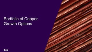 Portfolio of Copper
Growth Options
 