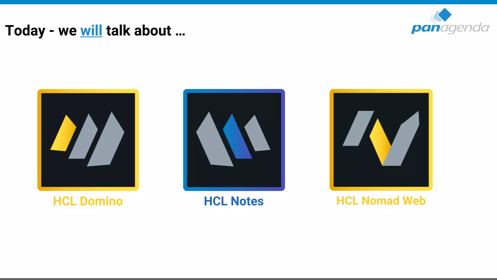 Today - we will talk about …
HCL Domino HCL Nomad Web
HCL Notes
 