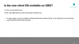 Enabling new client operating systems in Uyuni. AlmaLinux as an example ...