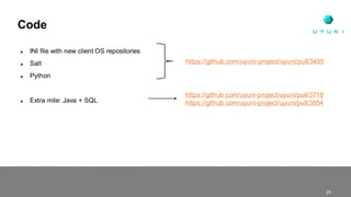 Enabling new client operating systems in Uyuni. AlmaLinux as an example ...
