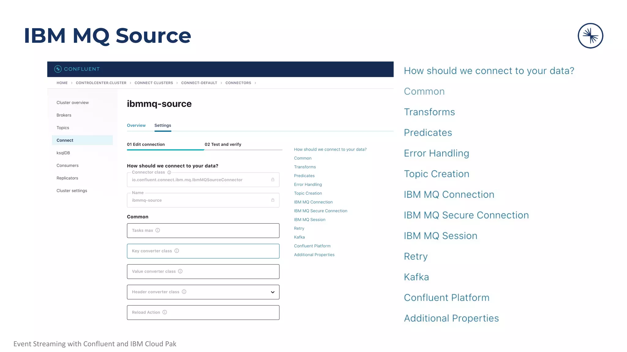Event Streaming with Confluent and IBM Cloud Pak IBM MQ Source 40 