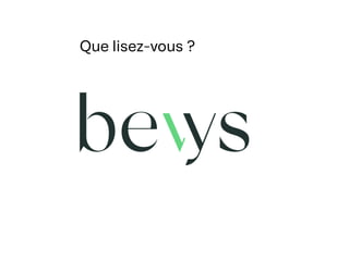 Que lisez-vous ?
 