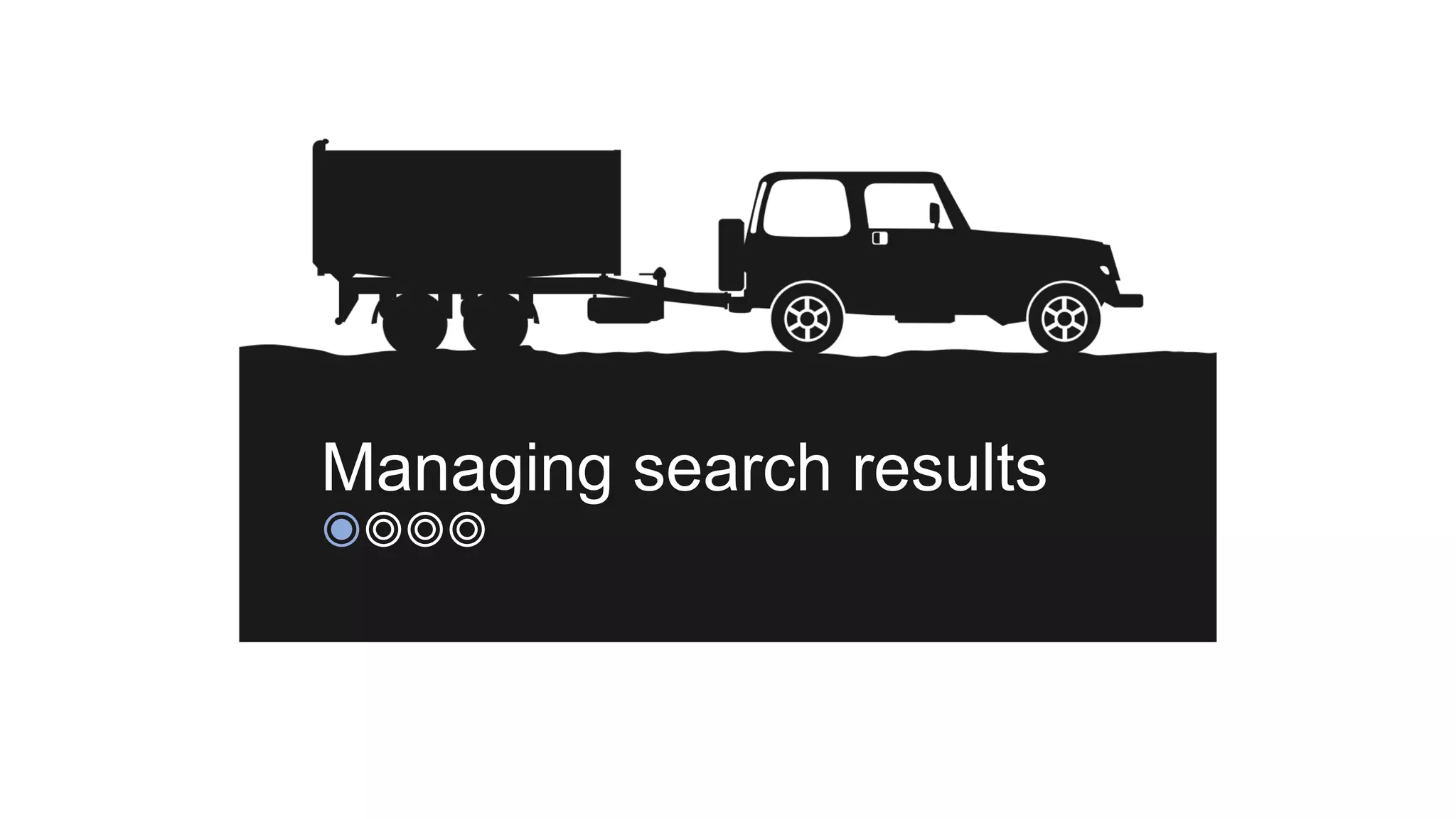 Managing search results
◉◎◎◎
 