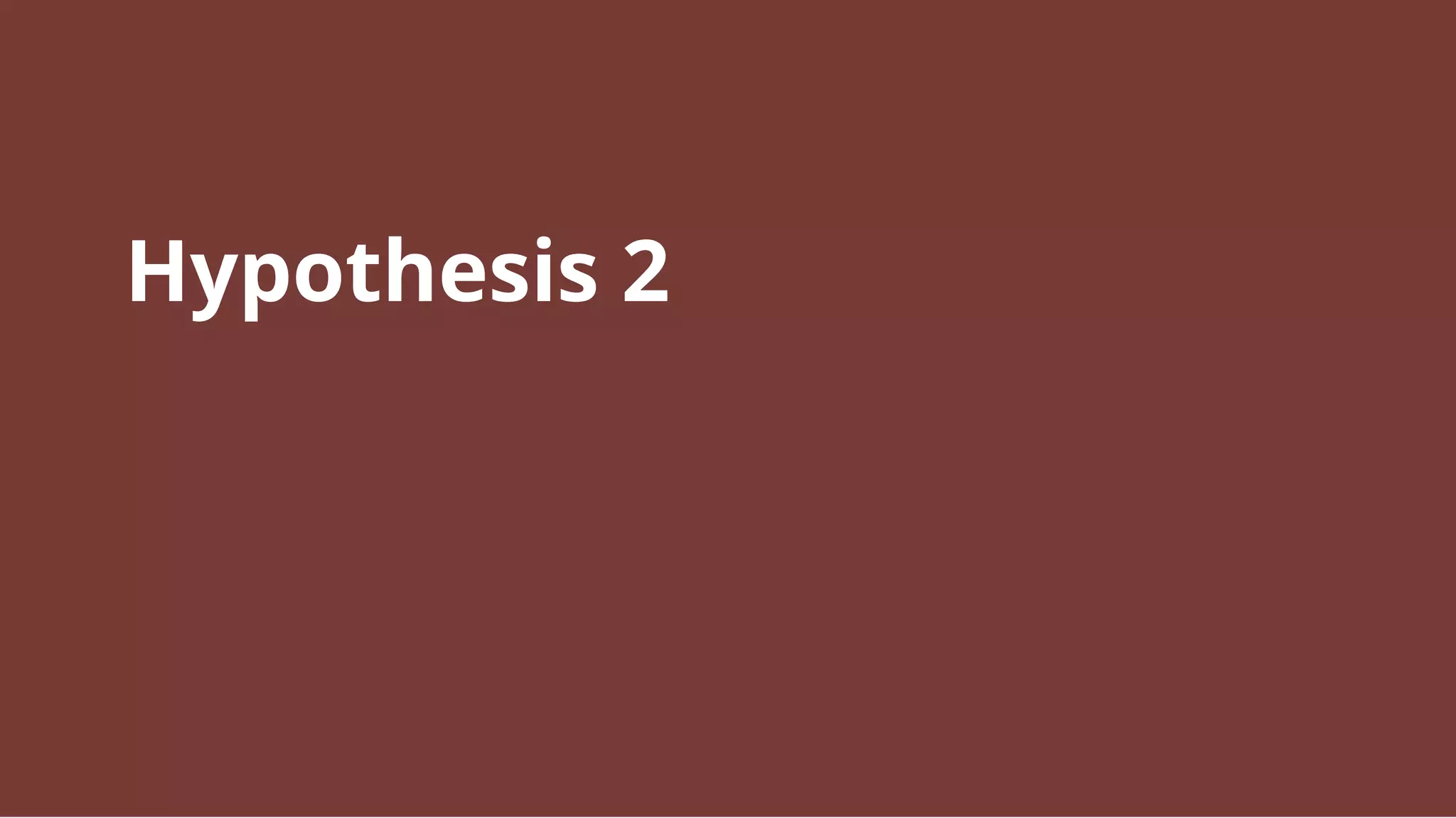 Hypothesis 2