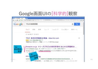 Google画面UIの[科学的]観察
マイティ 138
非対称性
原理
 