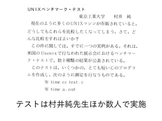 テストは村井純先生ほか数人で実施
 