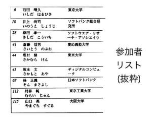 参加者
リスト
(抜粋)
 