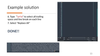 Data processing and visualization basics | PPTX