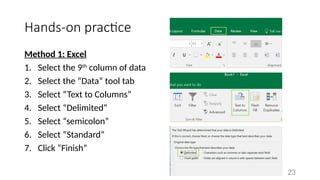Data processing and visualization basics | PPTX
