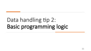 Data processing and visualization basics | PPTX