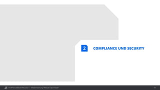 © OPITZ CONSULTING 2021 / Modernisierung: Webcast "Java heute" 10
COMPLIANCE UND SECURITY
2
 