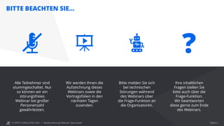© OPITZ CONSULTING 2021 /
BITTE BEACHTEN SIE…
Modernisierung: Webcast "Java heute" Seite 2
Wir werden Ihnen die
Aufzeichnung dieses
Webinars sowie die
Vortragsfolien in den
nächsten Tagen
zusenden.
Bitte melden Sie sich
bei technischen
Störungen während
des Webinars über
die Frage-Funktion an
die Organisatoren.
Ihre inhaltlichen
Fragen stellen Sie
bitte auch über die
Frage-Funktion.
Wir beantworten
diese gerne zum Ende
des Webinars.
?
Alle Teilnehmer sind
stummgeschaltet. Nur
so können wir ein
störungsfreies
Webinar bei großer
Personenzahl
gewährleisten.
 