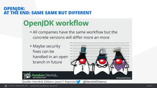 © OPITZ CONSULTING 2021 / Modernisierung: Webcast "Java heute"
OPENJDK:
AT THE END: SAME SAME BUT DIFFERENT
Quelle: Hendrik Ebbers: Java11 Keynote ( @HendrikEbbers)
Seite 31
 