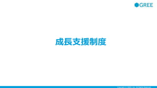 Copyright © GREE, Inc. All Rights Reserved.
成長支援制度
 