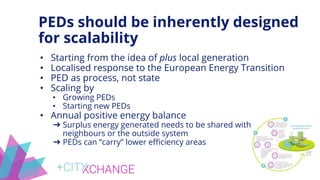 PEDs should be inherently designed
for scalability
• Starting from the idea of plus local generation
• Localised response ...