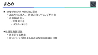 文献紹介：TSM: Temporal Shift Module for Efficient Video Understanding | PDF