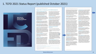 Wendy McGuinness 10
1. TCFD 2021 Status Report (published October 2021)
 