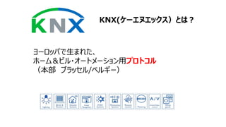 GVS タッチパッド
Ekinex スイッチ
Interra KNX­DALIゲートウェイ
KNX信号線
Theben 天気センサー
センサーデータもイベントもAPIで取得できますよ
KNXならね
 