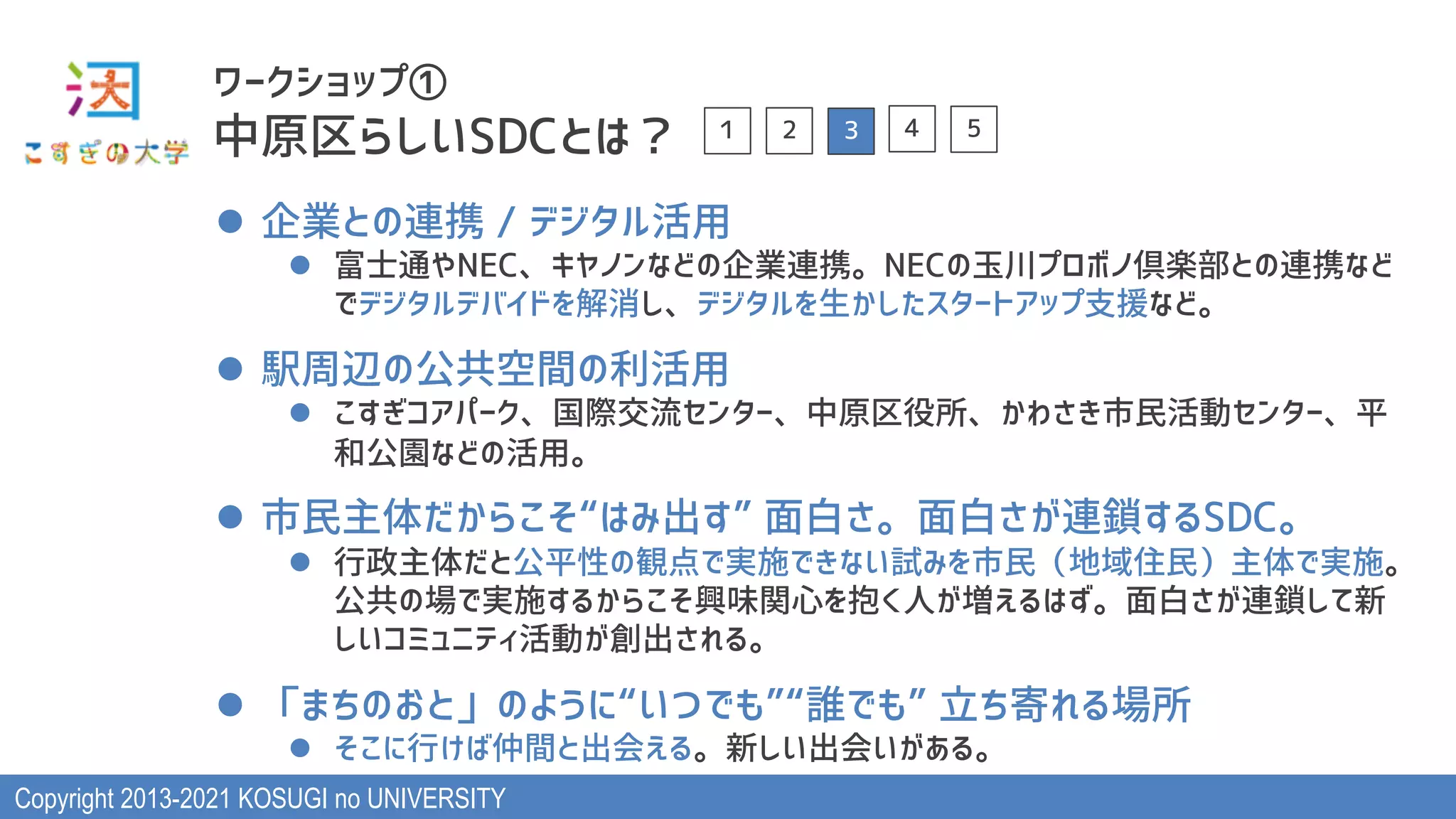Copyright 2013-2021 KOSUGI no UNIVERSITY
>?@ABCDE
%&':]()*V^_
l ‘’|_“” yxijklpq
l &'(ã)*@ŸË+Ð¥0,$a-éê )*@$.iI/ÑÐ01….$éê0,
Æ£¹€Ù£2®3'94;Ÿ£¹€Ù'5‘;*•€DgäHI670,
l •–—_˜™š›_œpq
l 3[“äåDEŸ89$%:¥€DŸ!"#yzŸ‘‡†Èkmqr:¥€DŸ;
<¦=0,$qÔ
l •žŸ ¡v‹¢£¤}¥¦Z§ ¨©ª«¨©ª¬“-Z[KLM«
l Ç>{?@.¦;¿$ABÆ©˜ÆÈ0+CD'kmWE"FmZ{?Æ©˜
¦î$GÆ©˜[Ê‘’3HIJKL'M‚,1N)Ê§O PQ†1éR;žp
;+“”•f–—qr1nv†•Ê
l ®¯^_°|±_²•d¤†³´µ§¤¶´µ§ ·^¸•[¹º
l H3œÇ¢SÀÁ.vß)Ê p;+vß+1TÊ
? @ A ; B
 
