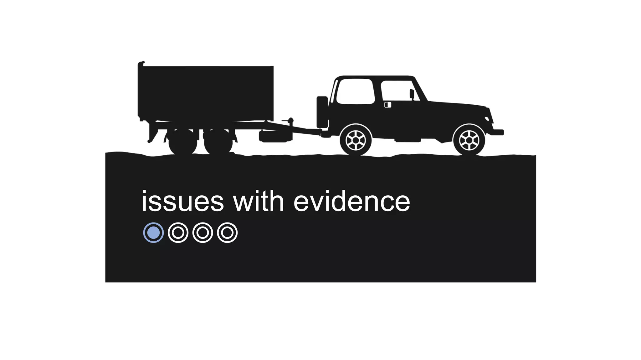 issues with evidence
◉◎◎◎
 