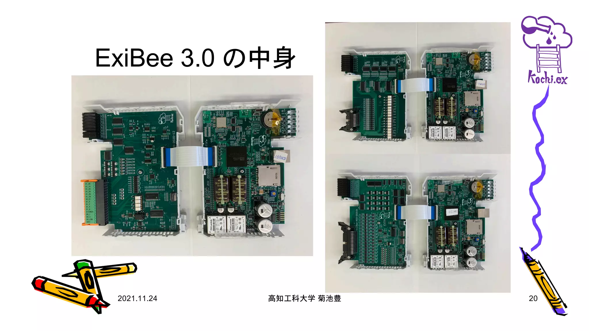 ExiBee 3.0 の中身
2021.11.24 高知工科大学 菊池豊 20
 