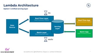 Lambda vs. Kappa Architecture. A Guide to Choosing the Right Data