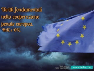 Diritt
i
fondamental
i
nell
a
cooper
az
ion
e
penal
e
europe
a
.


MAE
e
OIE.
Nicol
a
Canestrin
i


Padova, 18 novembre 2021
 