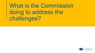 What is the Commission
doing to address the
challenges?
 
