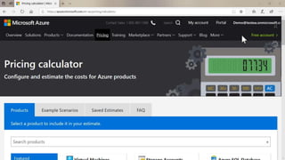 Total Cost of Ownership Calculator
azure.microsoft.com/pricing/tco/calculator/
 
