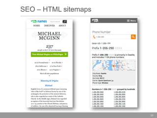 SEO – HTML sitemaps

29

 