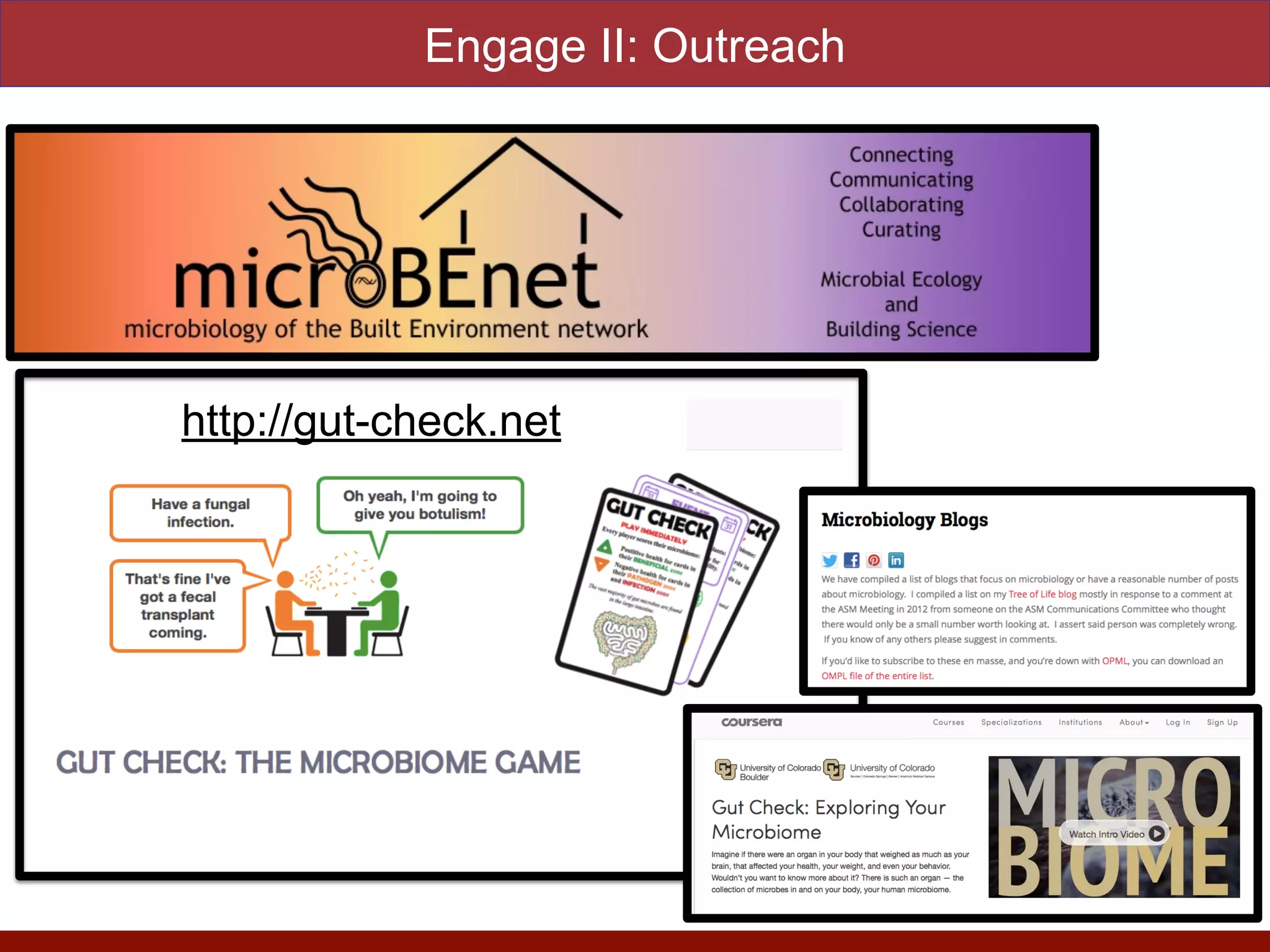 Engage II: Outreach
http://gut-check.net
 