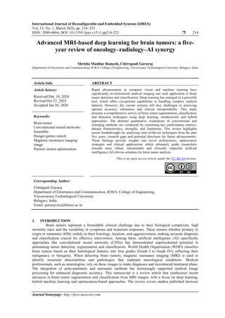Advanced MRI-based deep learning for brain tumors: a five year review ...